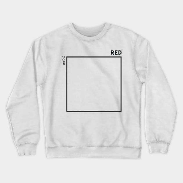 black and red square Crewneck Sweatshirt by Enickma